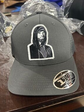 EMINEM Embroidered Hooded Figure Trucker Cap - Charcoal